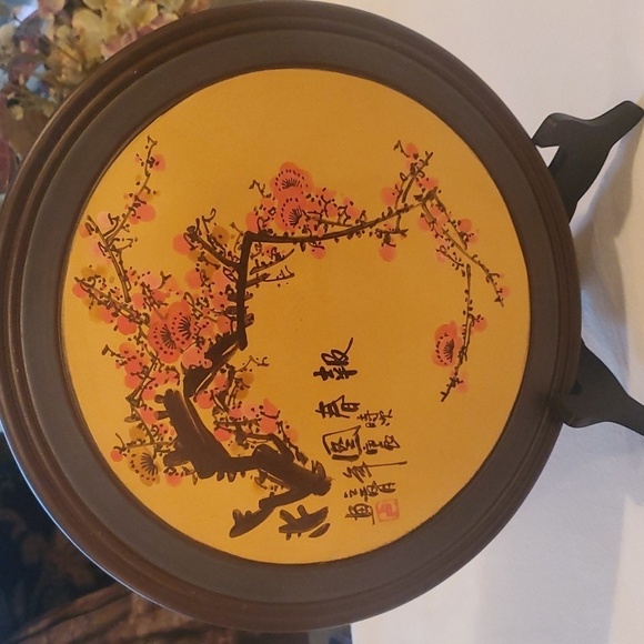 Vintage Oriental Art Hand Painted ~ 11.5" on Hard Surface with Easel. - Picture 6 of 7